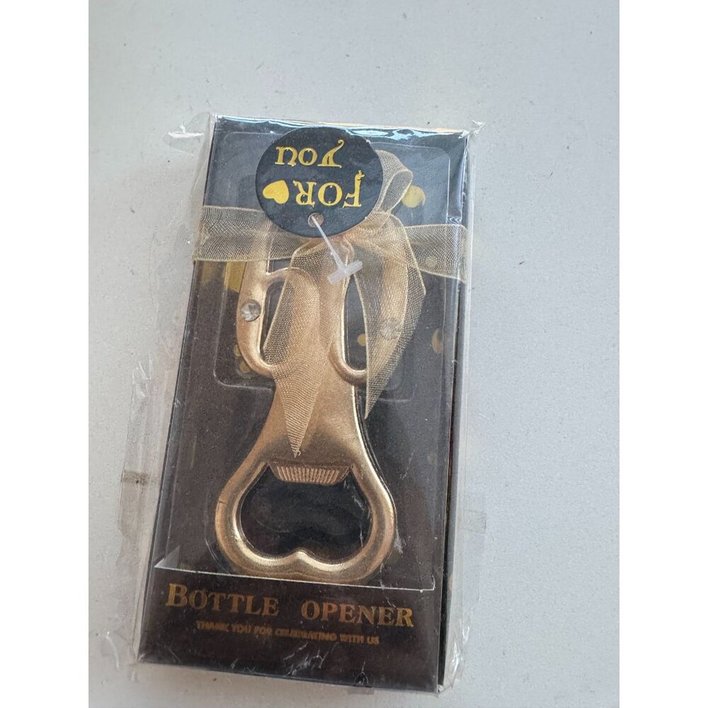 Gold Zinc Alloy Bottle Opener for 60th Birthday Party Favors